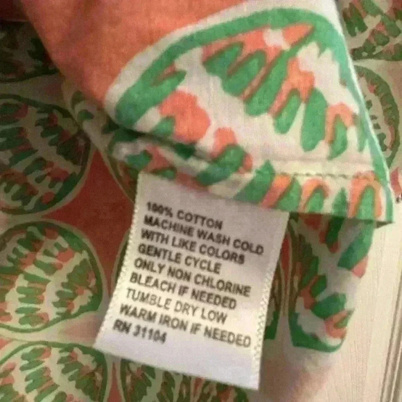 Crown & Ivy Beach Women's Tunic Green Coral Seashell Size Large‎ - Picture 5 of 6